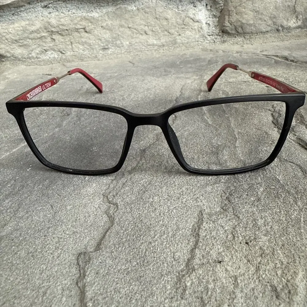 ULTEM A7053 RED BLACK AUTHENTIC DESIGNER FRAMES EYEGLASSES 53-16-140